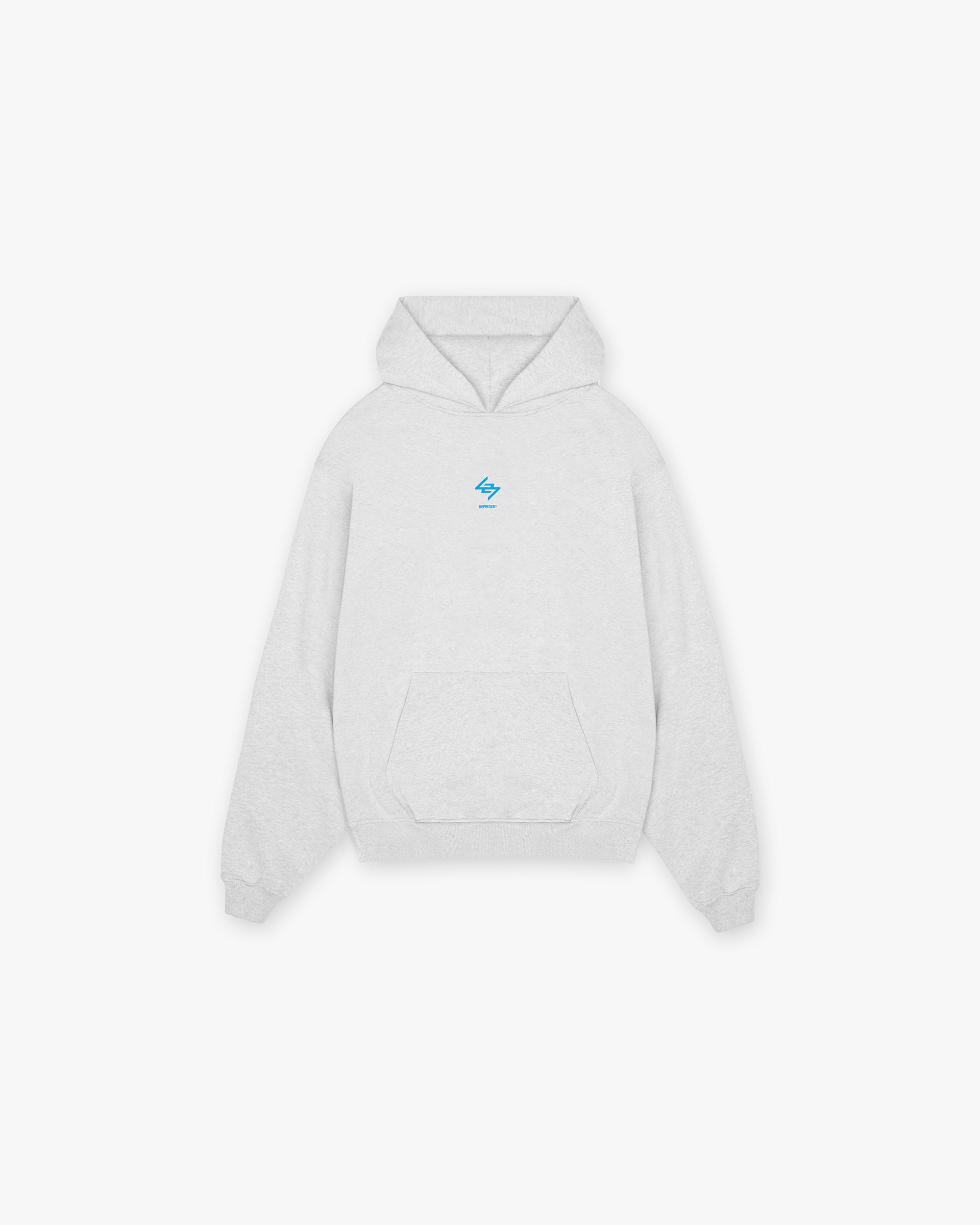 247 Oversized Hoodie - Ash Grey Electric Blue