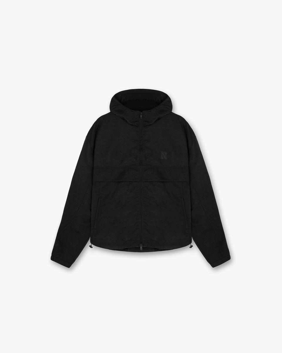 Black Hooded Track Jacket REPRESENT CLO
