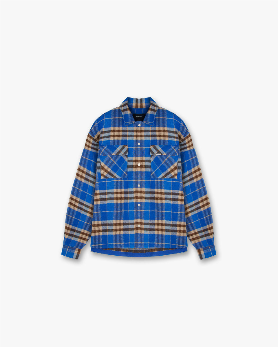 Blue Initial Flannel Shirt | REPRESENT CLO