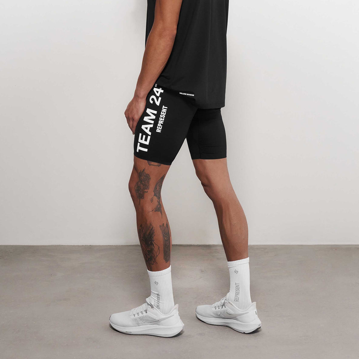 Team 247 Running Half Tights Black REPRESENT CLO