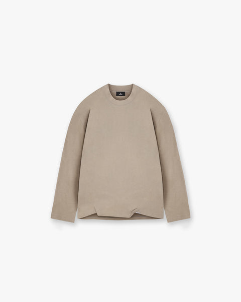 Long Sleeve Open Cuff T Shirt Dune