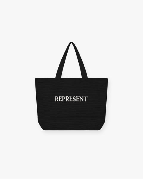 Raffia Tote Bag Jet Black