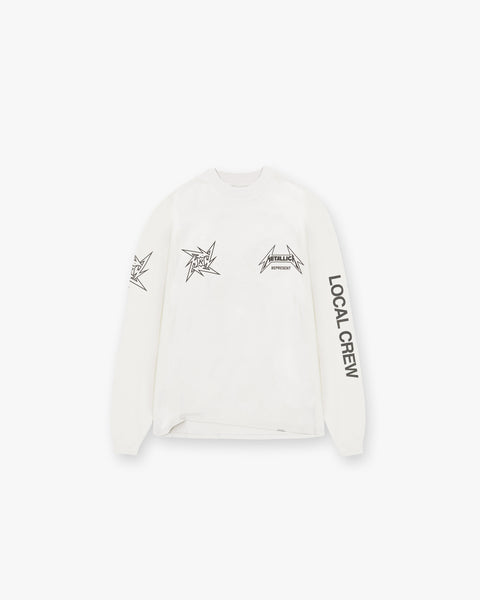 Represent X Metallica Local Crew Long Sleeve T Shirt Flat