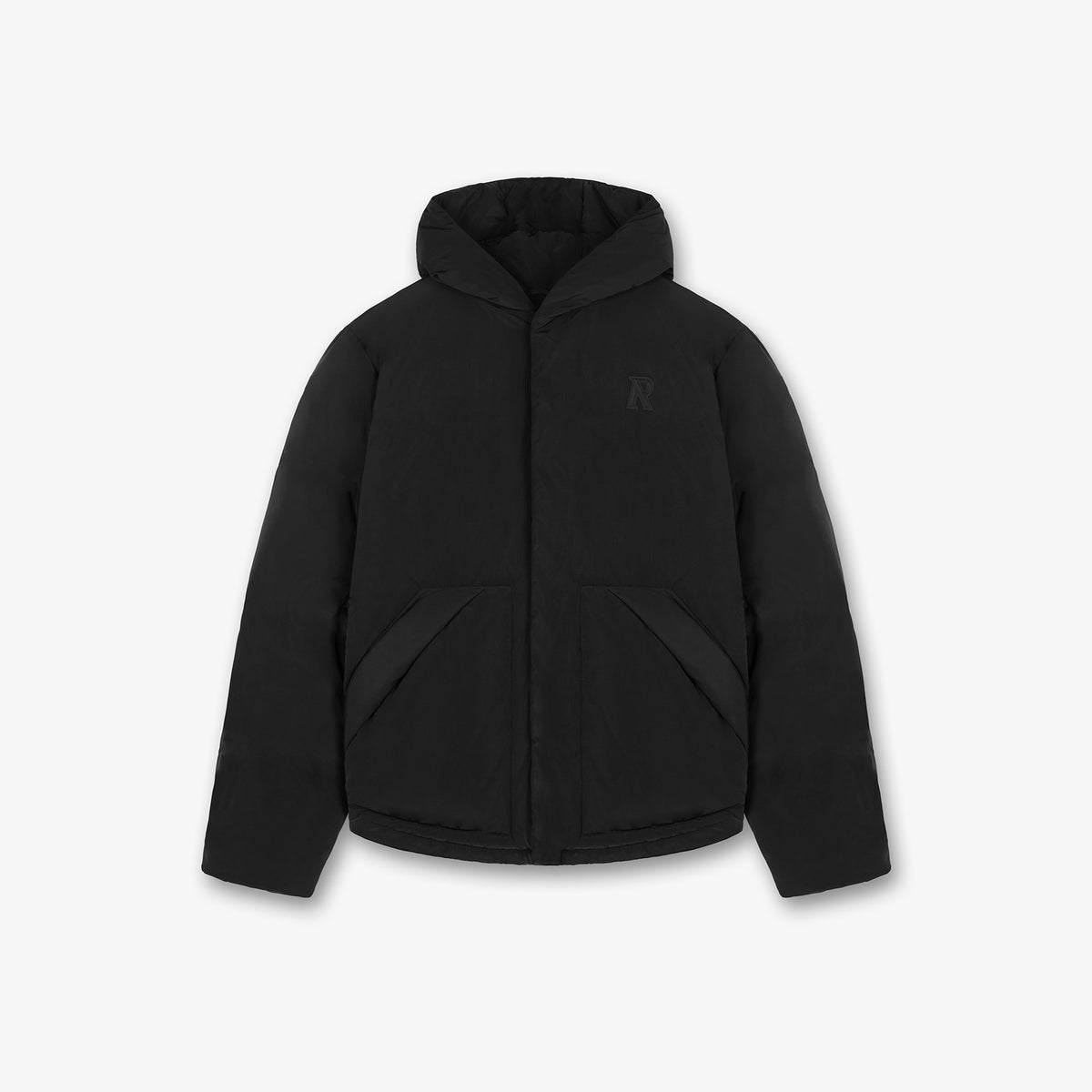 Black Hooded Puffer Jacket | REPRESENT CLO