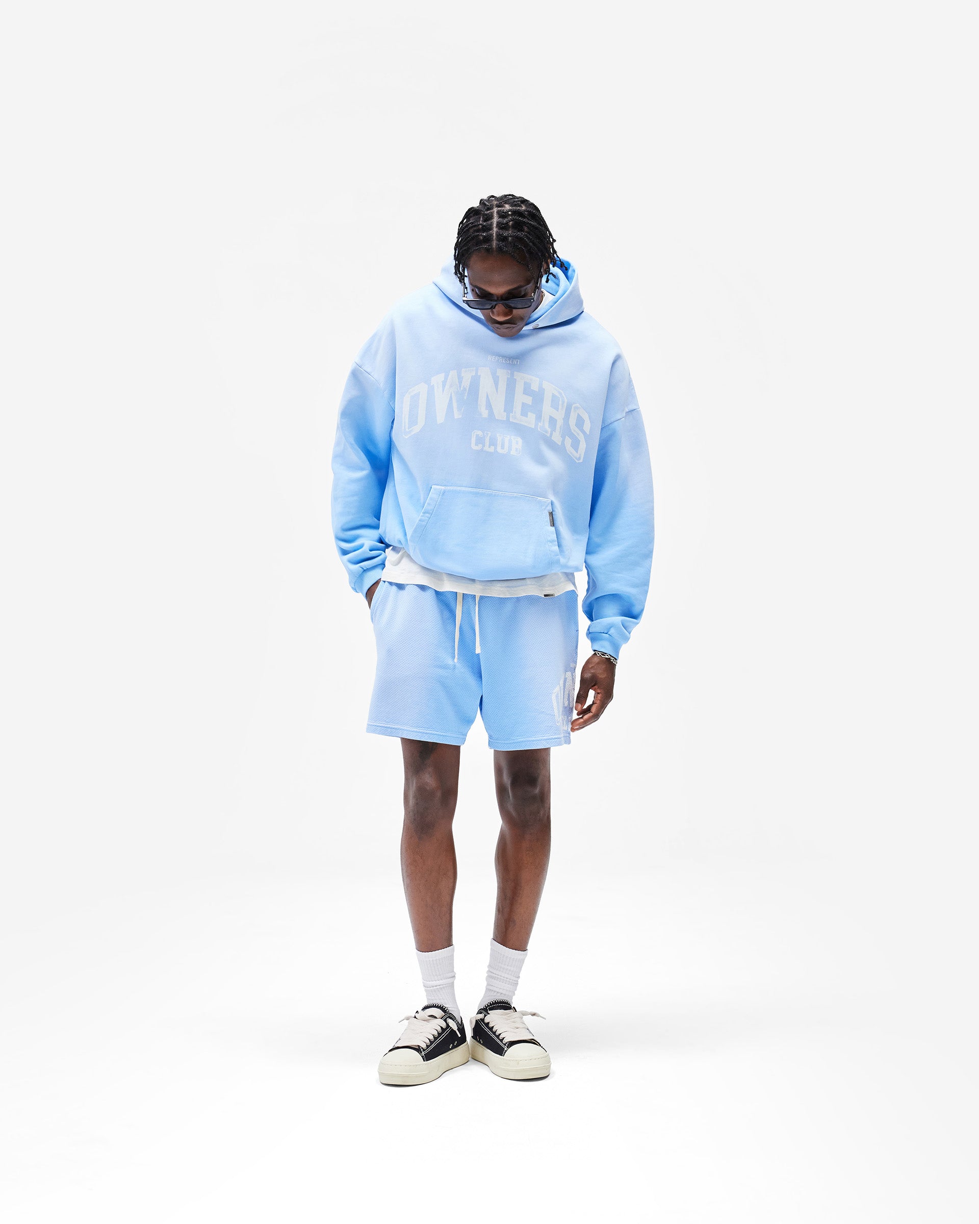 Represent Owners Club Mesh Short - Sky Blue