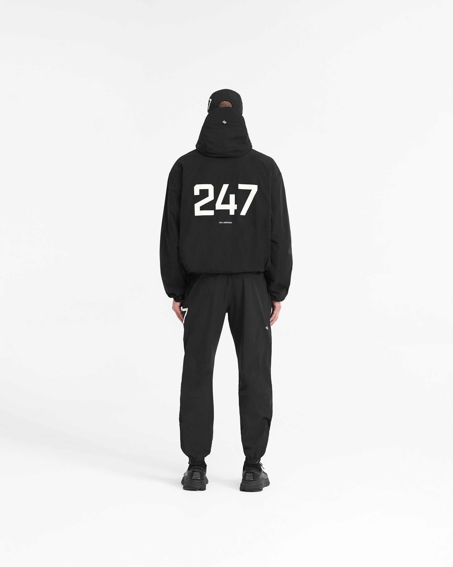 247 Hooded Training Jacket - Jet Black