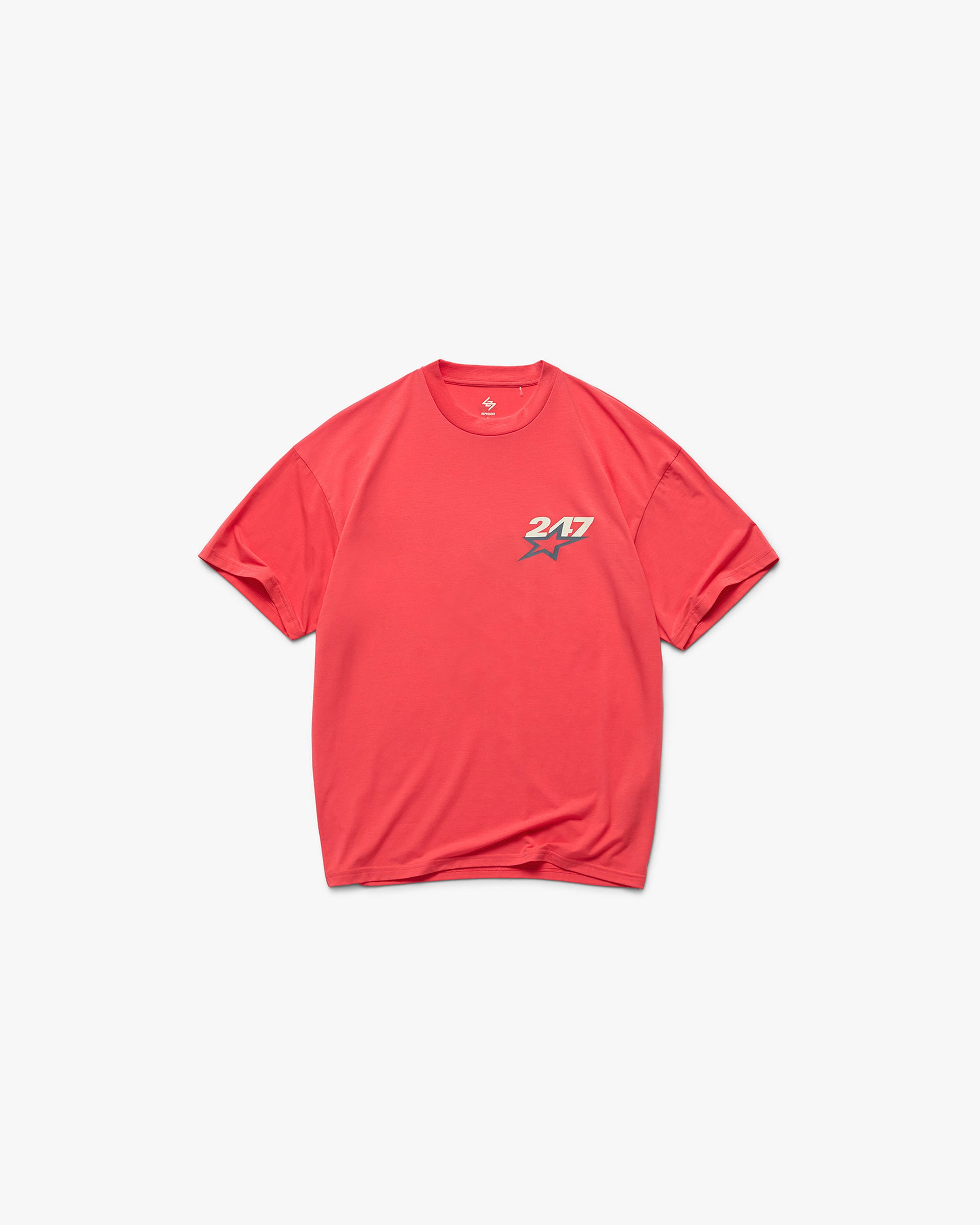 Team 247 Star Oversized T-Shirt - Racing Red
