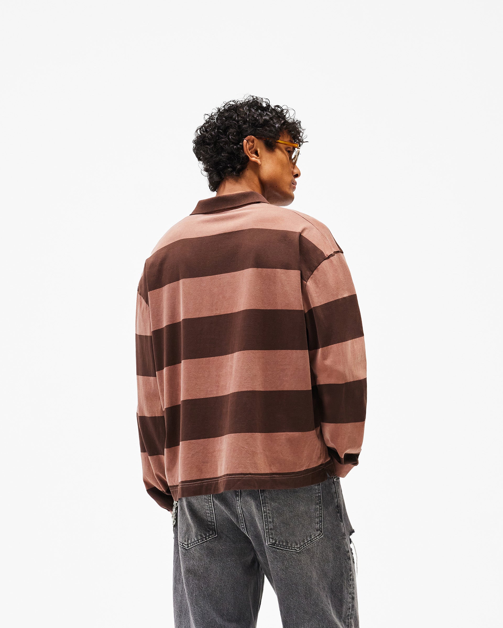Represent Owners Club Stripe Rugby Polo - Sienna