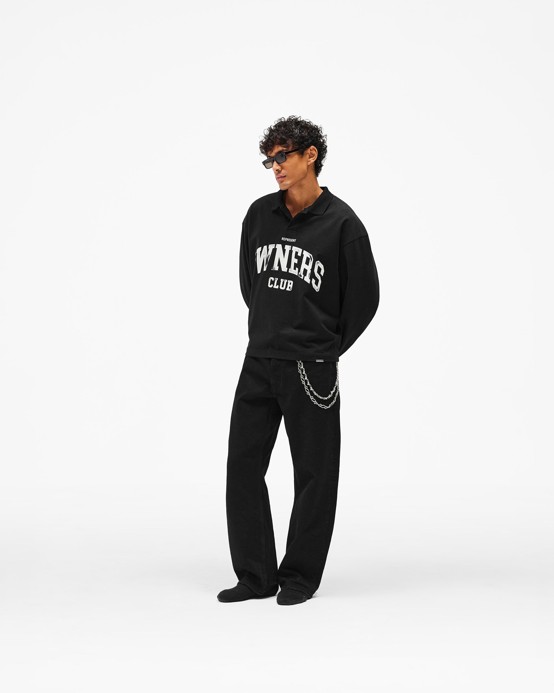 Represent Owners Club Rugby Polo - Jet Black