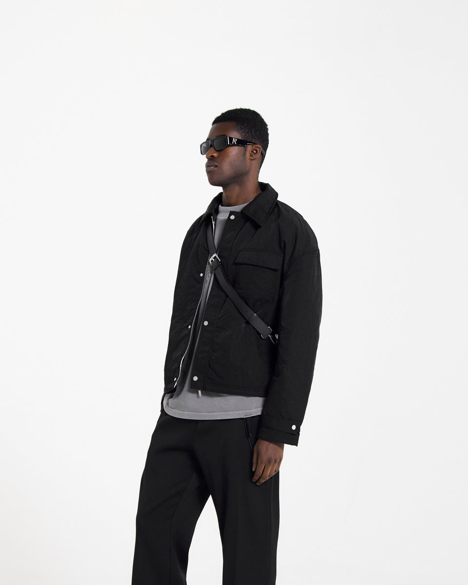 Heavy Nylon Smart Jacket | Black | REPRESENT CLO
