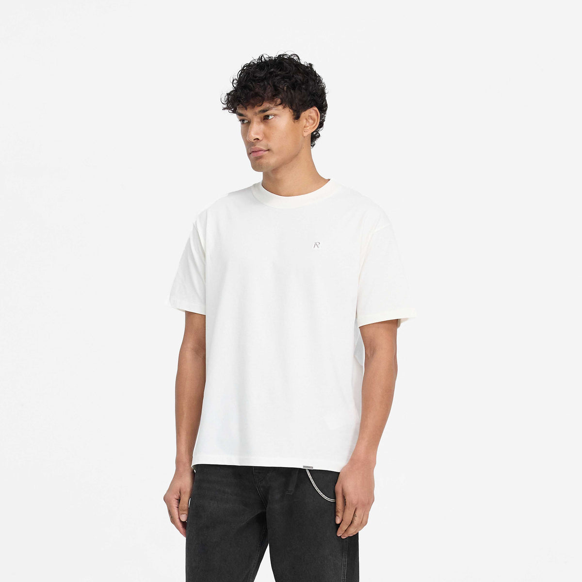 Metal Initial R T-Shirt | Flat White | REPRESENT