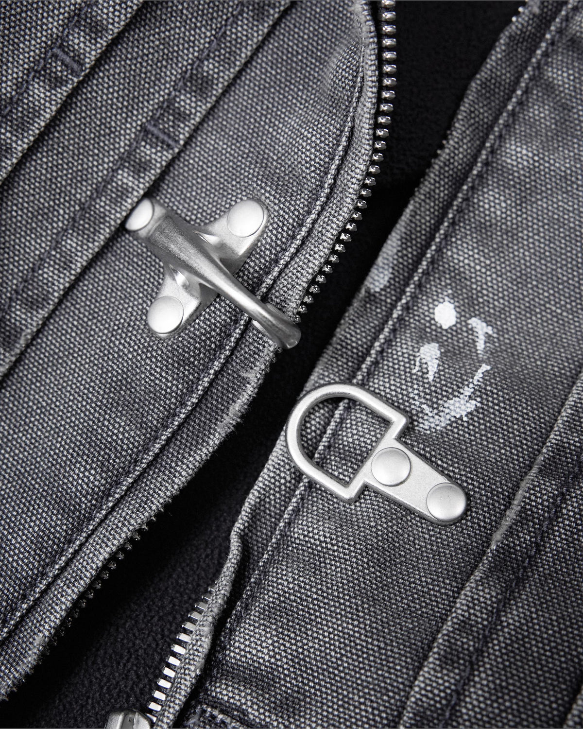 Mh Worker Jacket - Vintage Grey - Detail