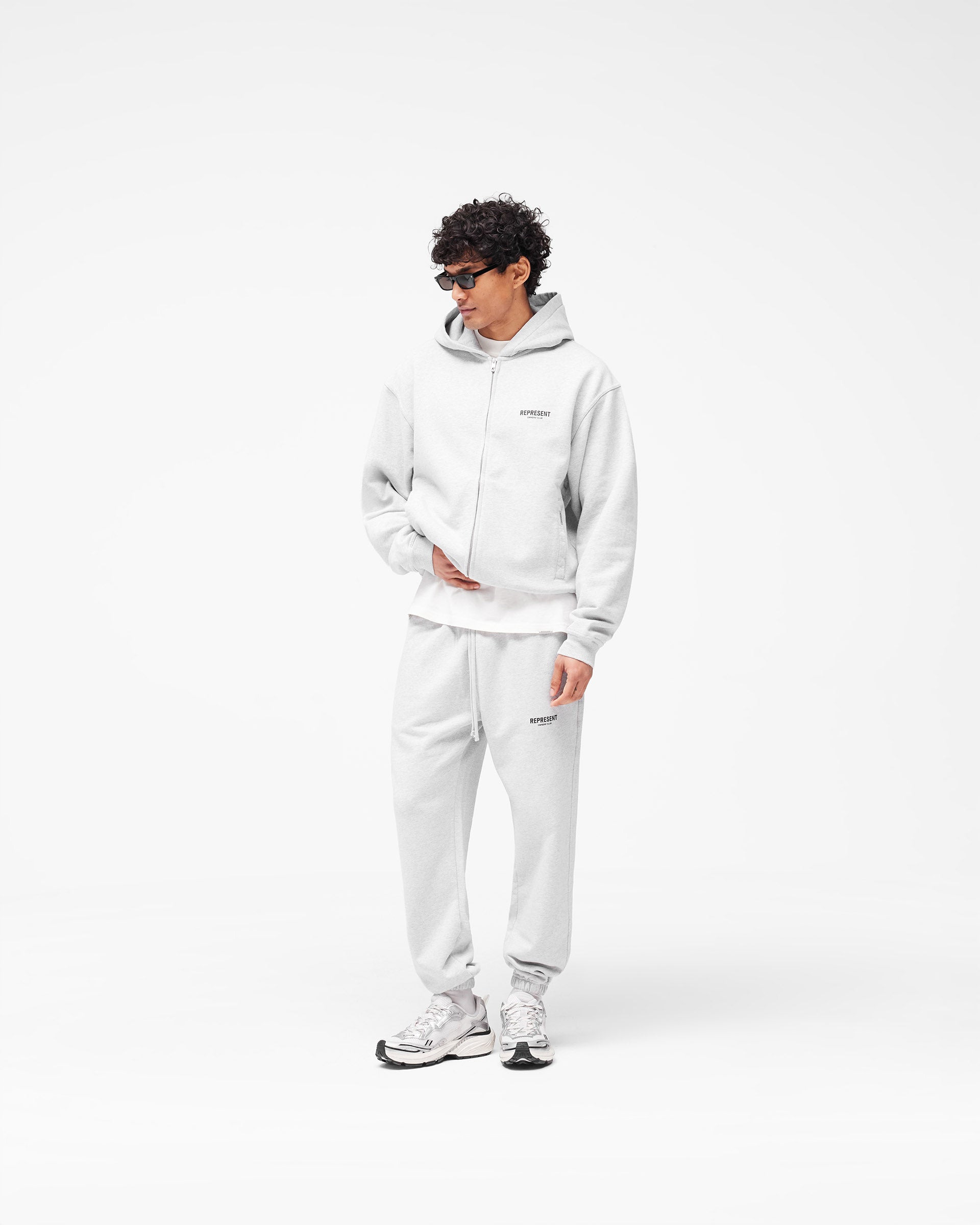 Represent Owners Club Zip Hoodie - Ash Grey