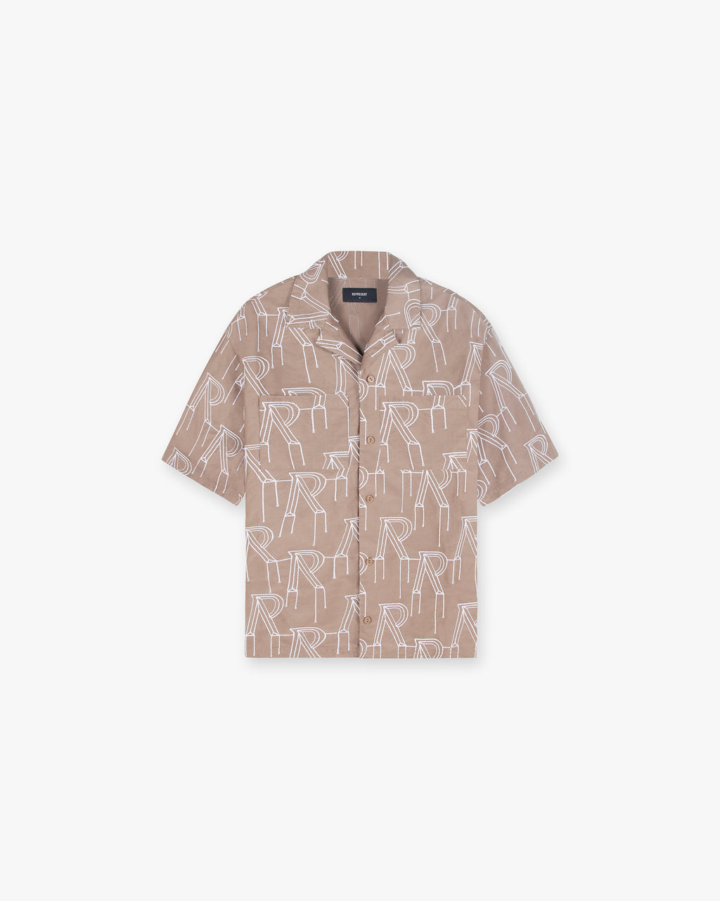 Embroidered Initial Overshirt Washed
