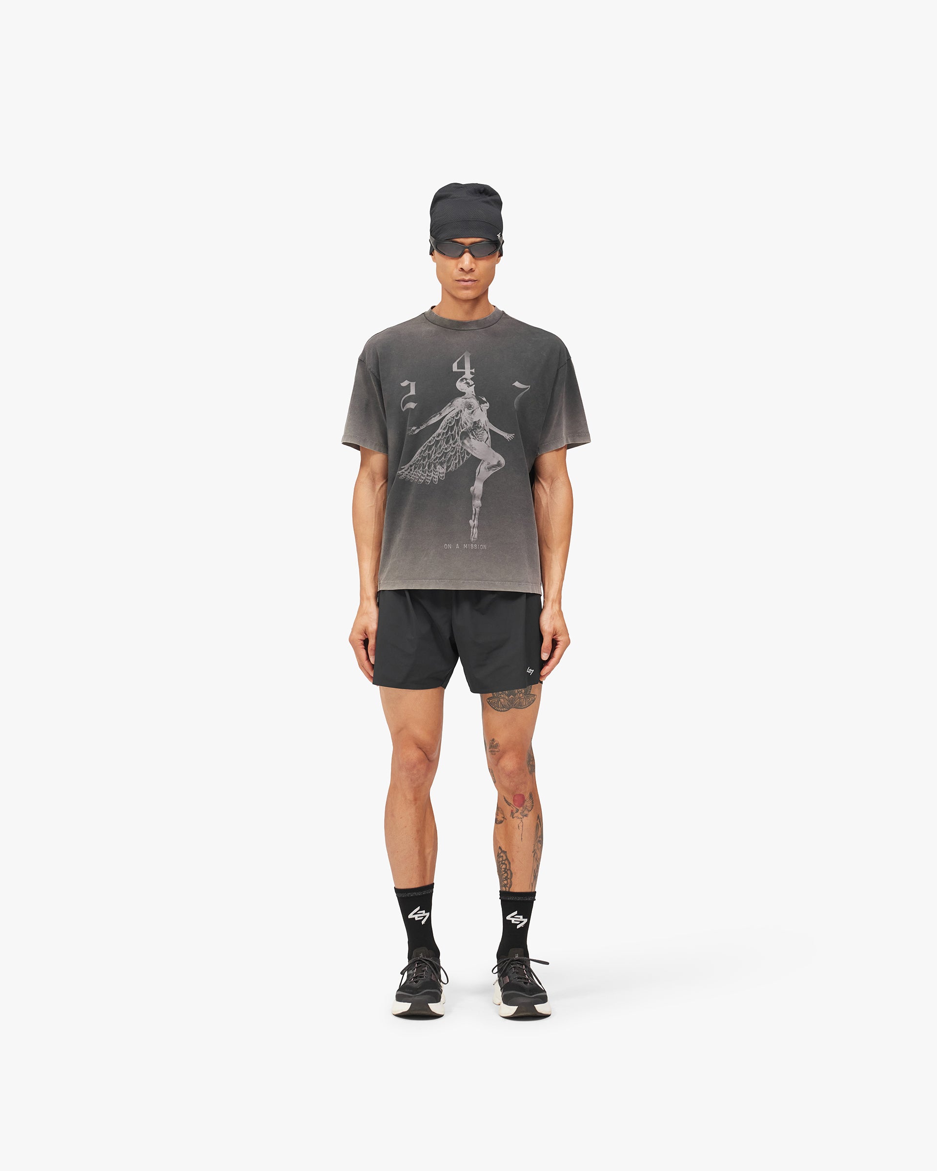 247 Fallen Angel Graphic T-Shirt - Vintage Black