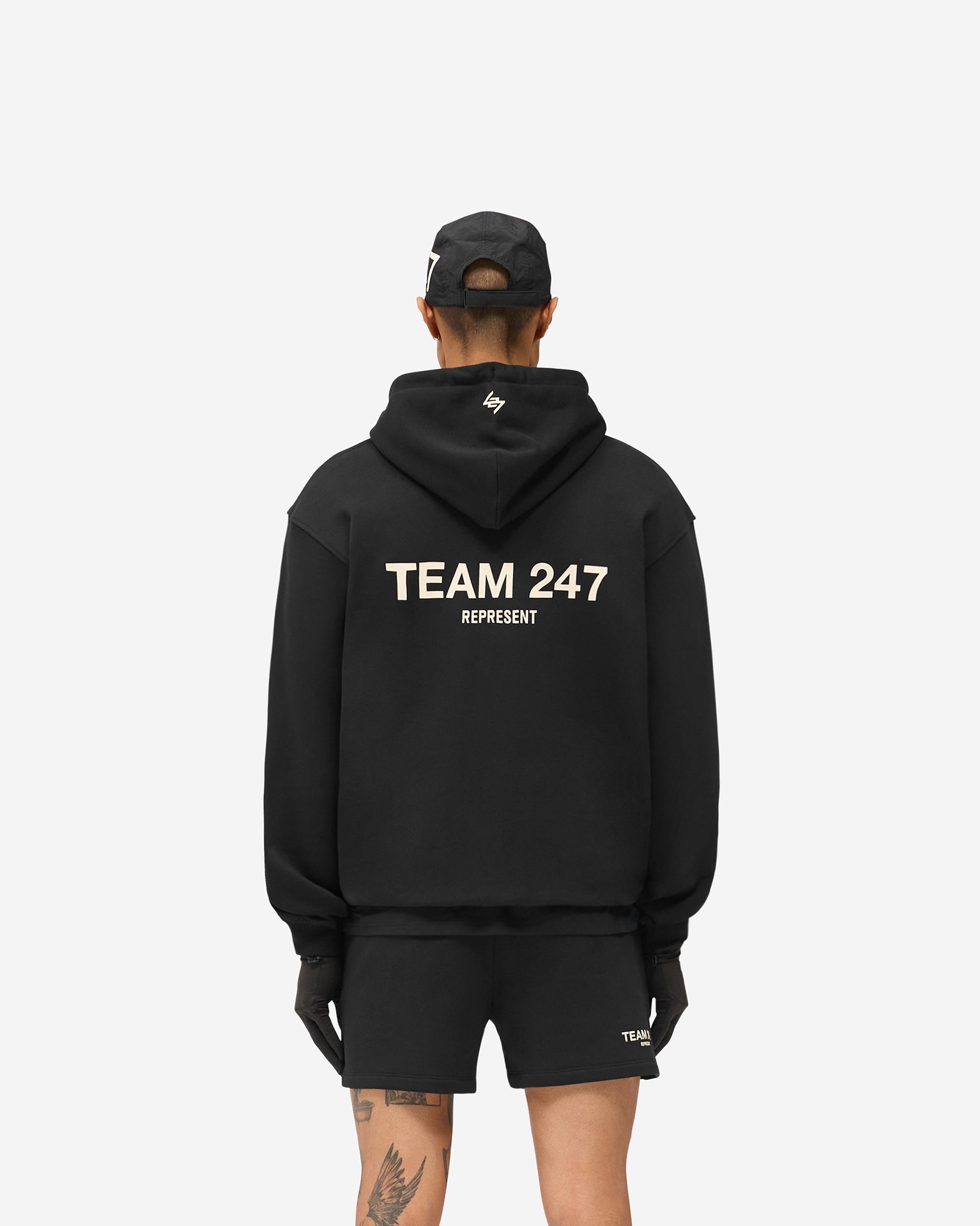 Team 247 Oversized Hoodie - Jet Black