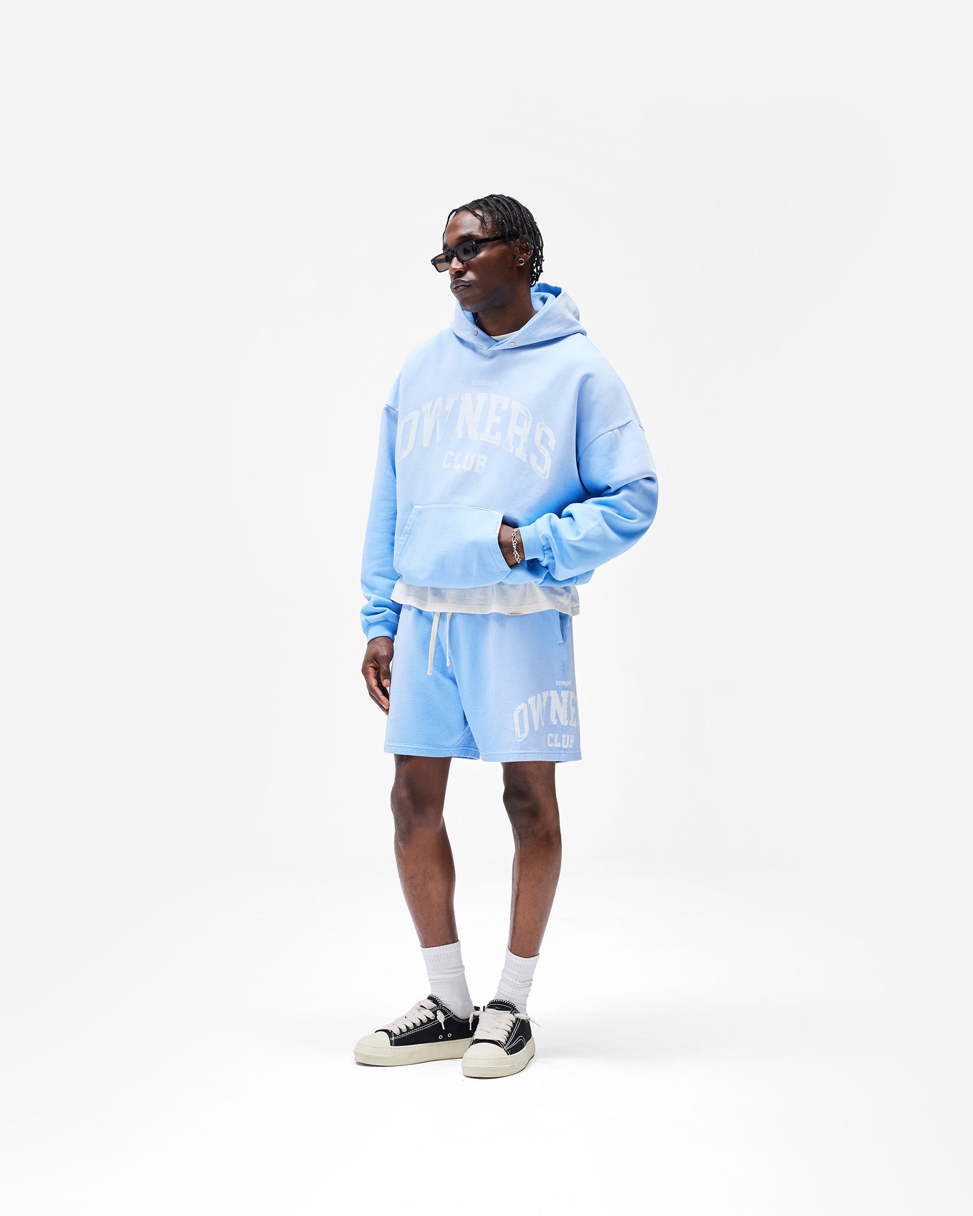 Represent Owners Club Mesh Short - Sky Blue