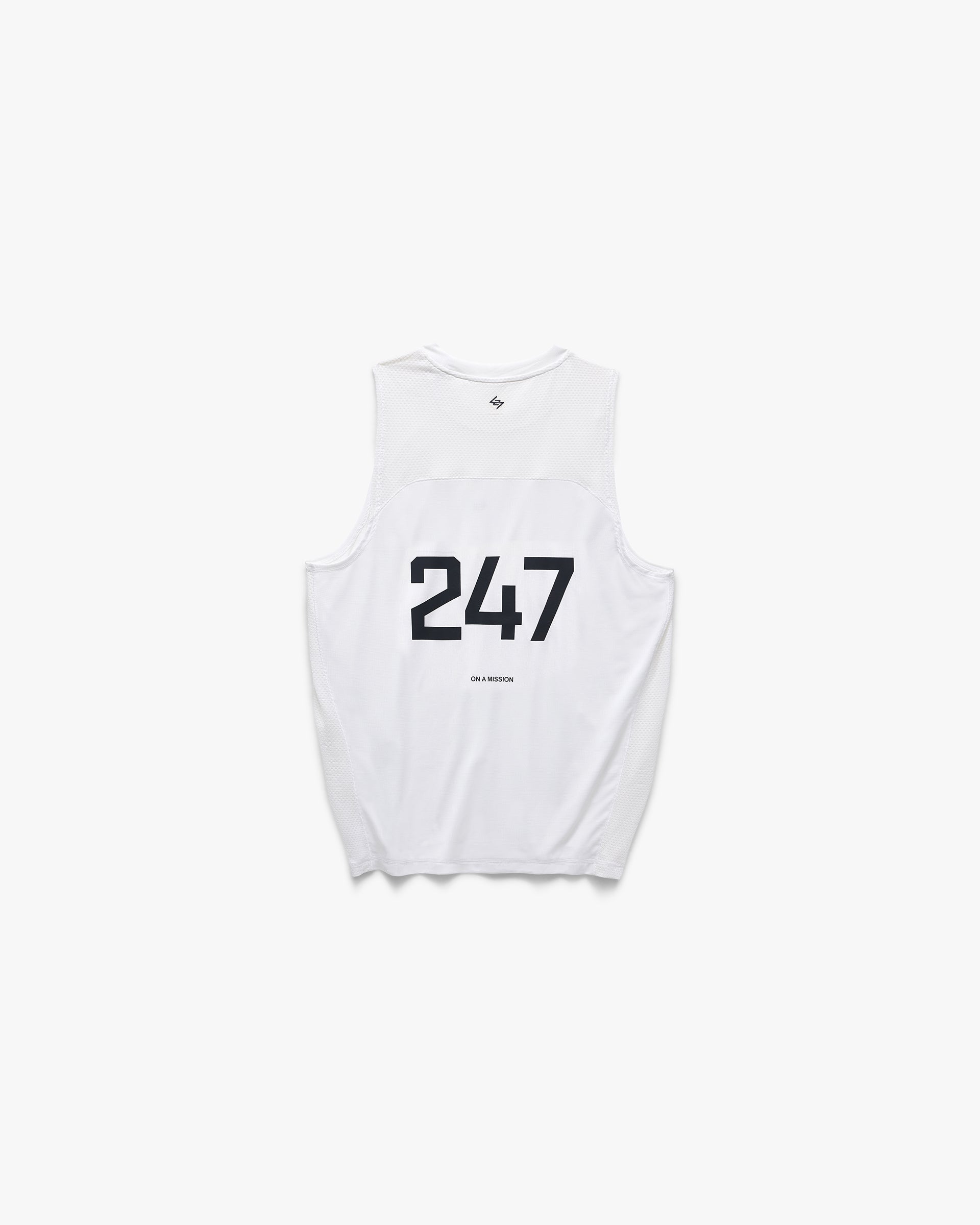247 Numbers Tank - Flat White