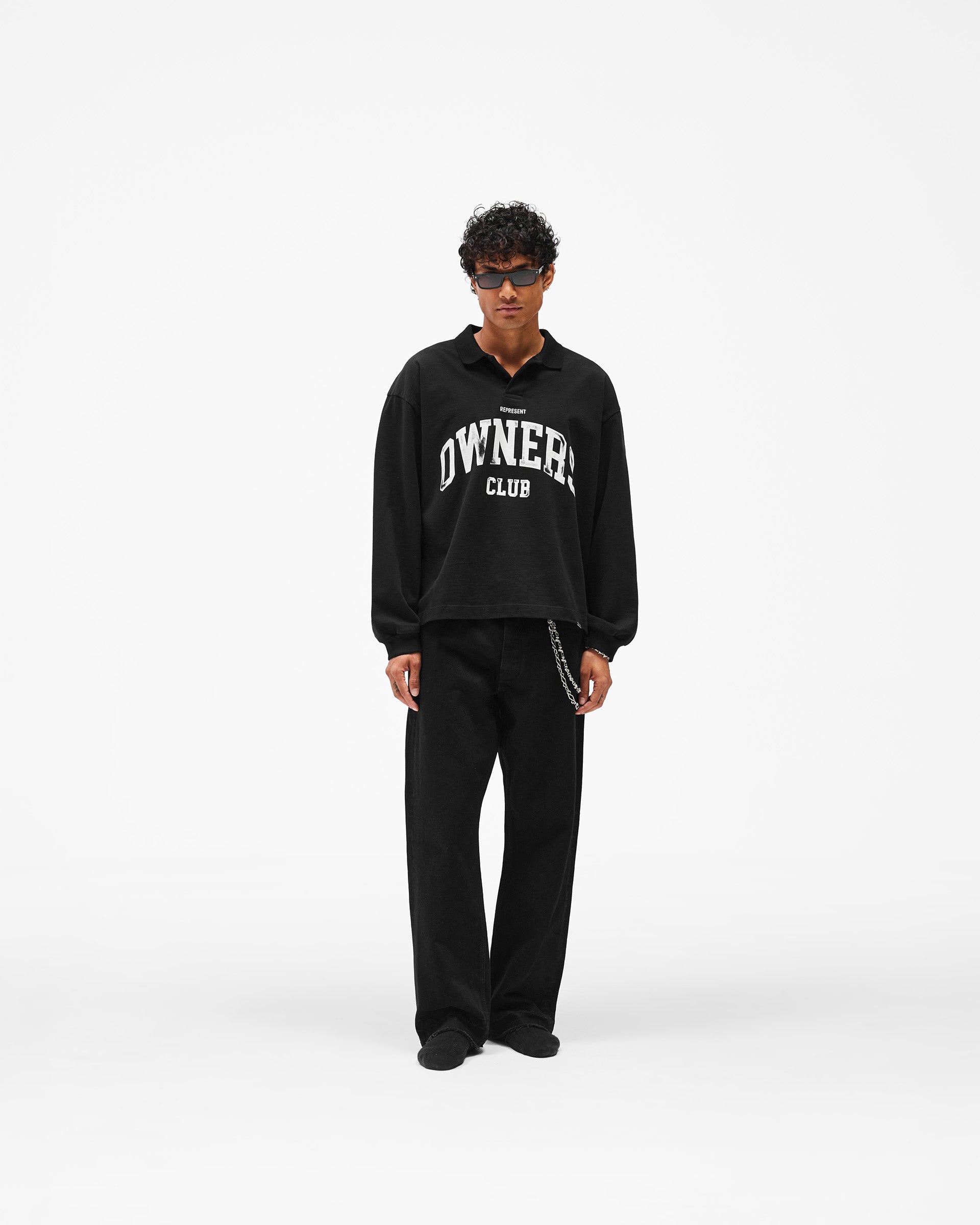 Represent Owners Club Rugby Polo - Jet Black