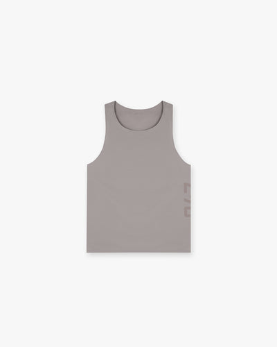 Front product image of a mens grey singlet on a plain white background | 247 Singlet in Cinder | Oversized cotton t-shirt with ribbed crewneck | 247 T-Shirts | Represent Clo