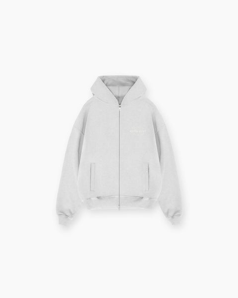 Represent Stamp Zip Up Hoodie Ash
