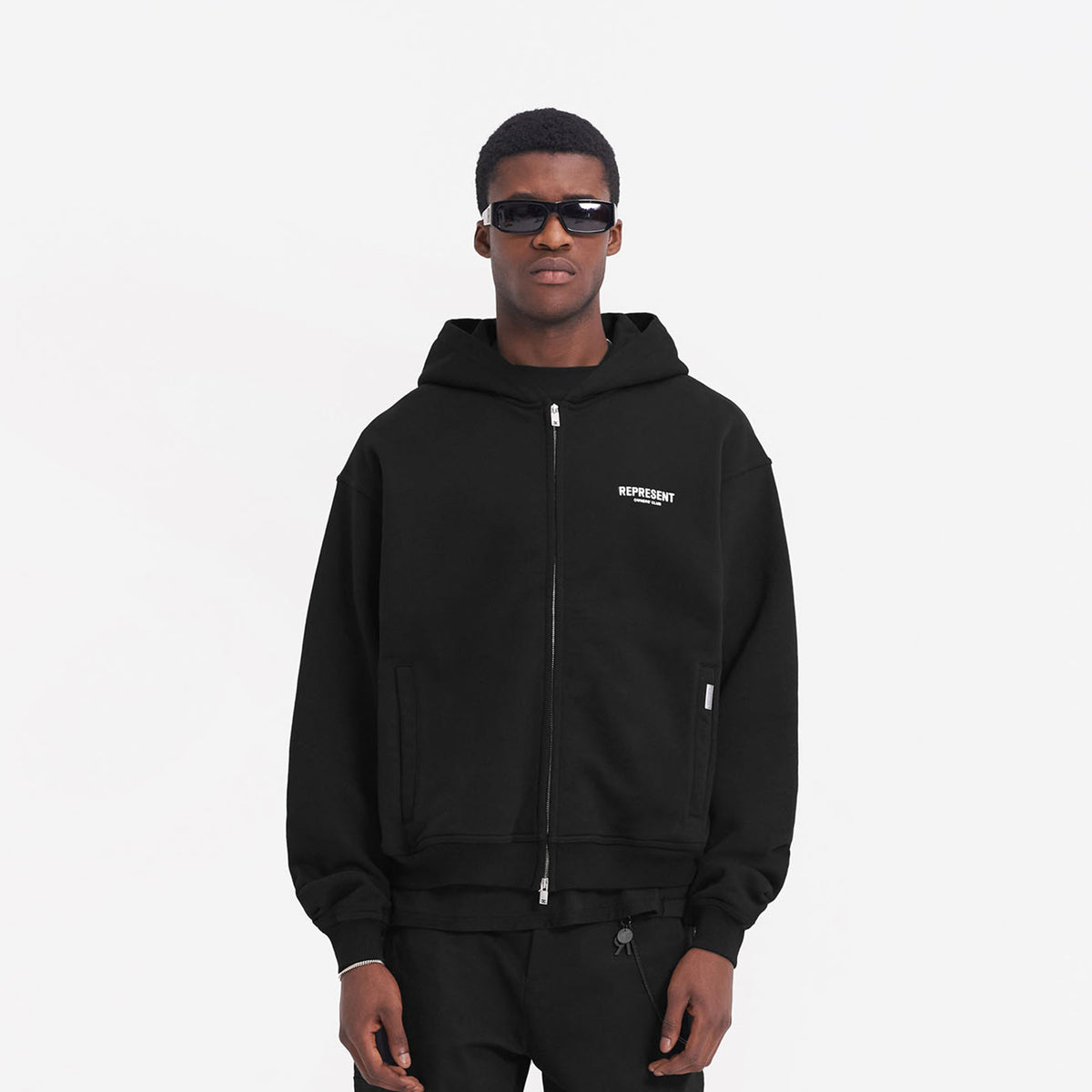 Owners' Club Zip Hoodie | Black | REPRESENT CLO