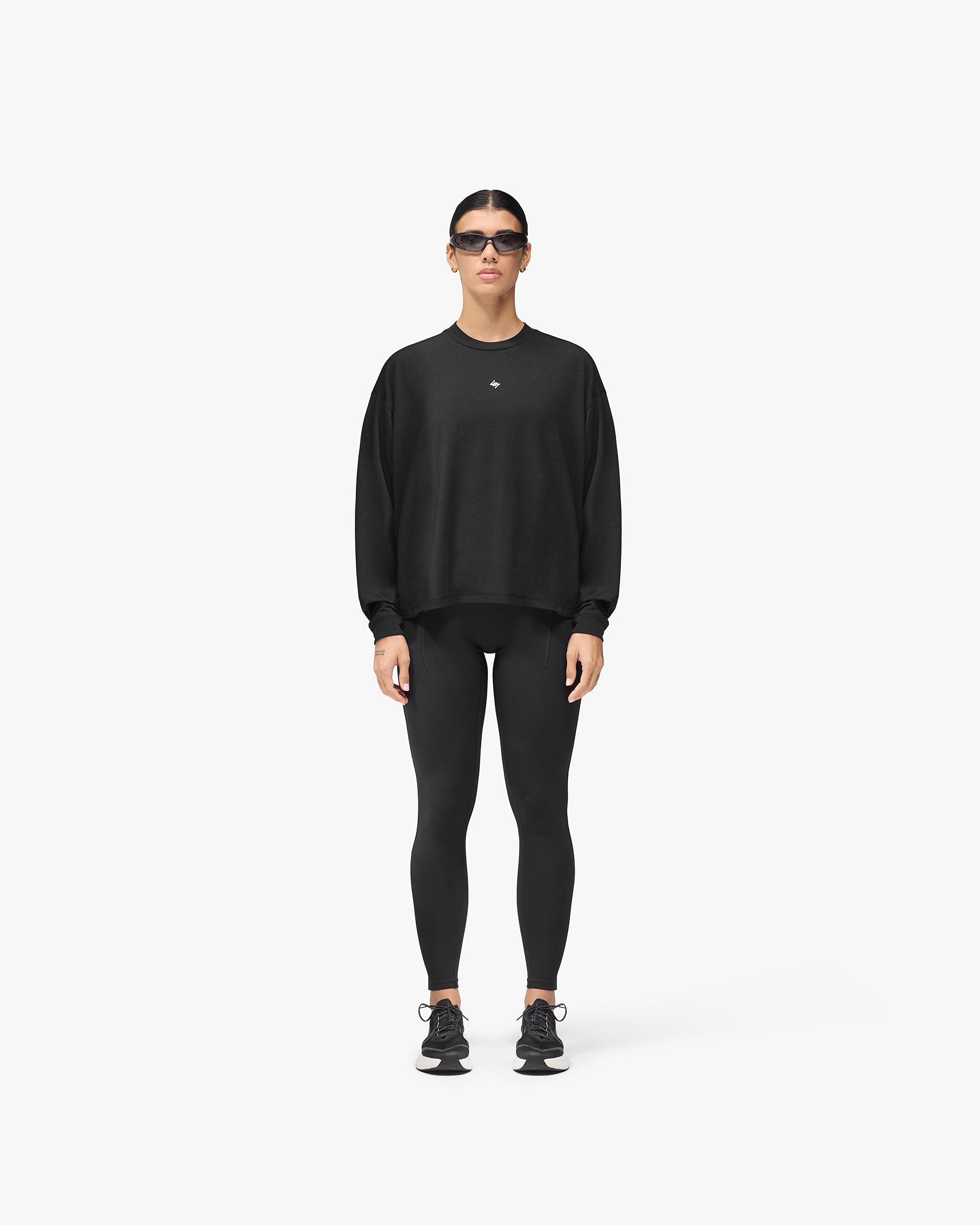 247 DNA Oversized Long Sleeve T-Shirt - Jet Black