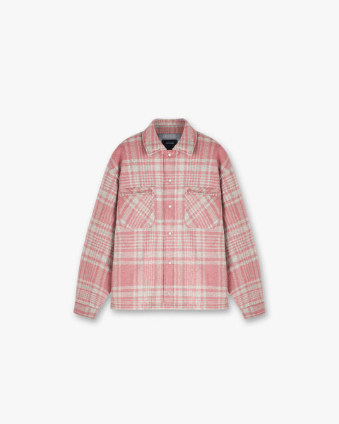 Quilted Flannel Shirt Grey Check