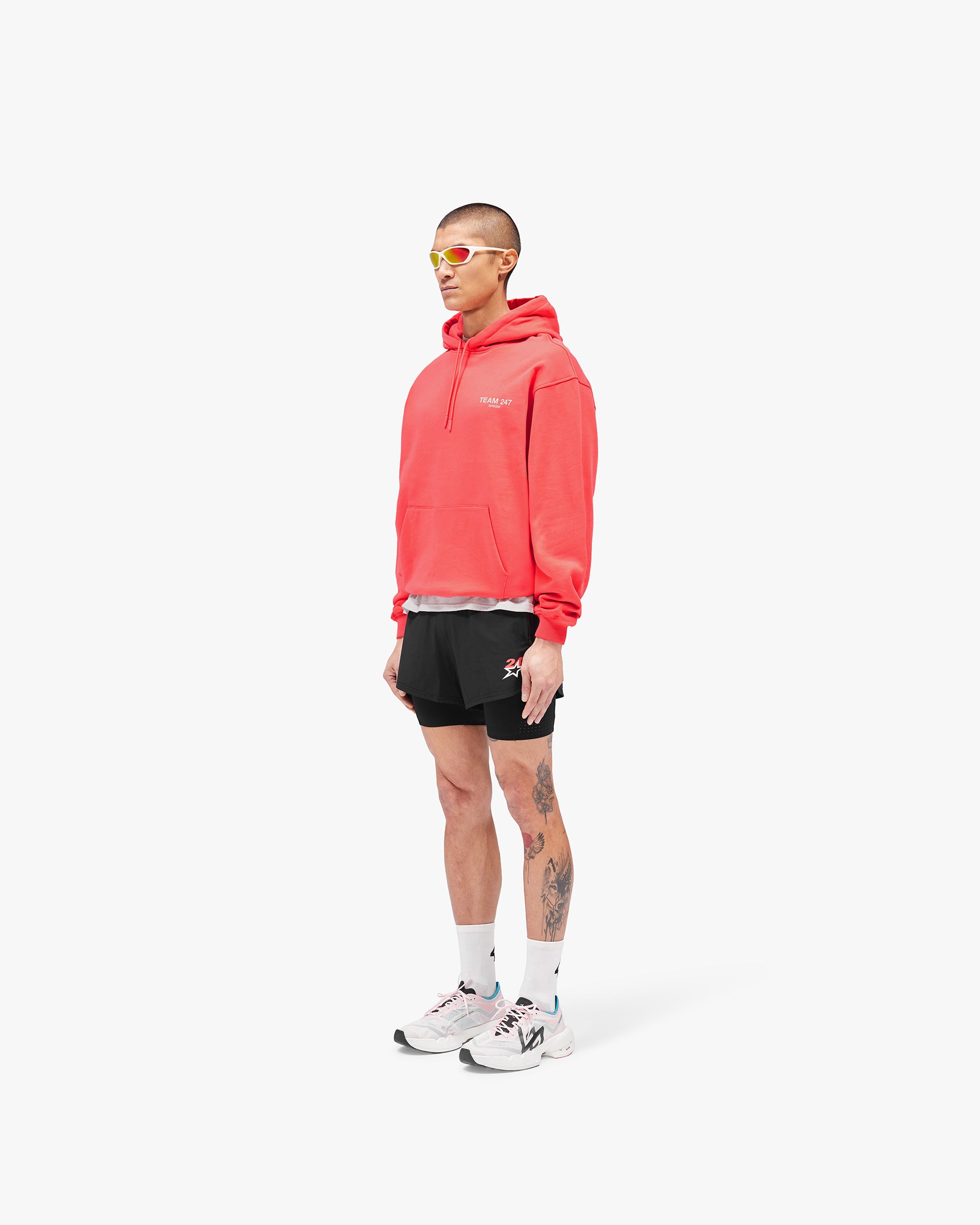 Team 247 Oversized Hoodie  - Racing Red