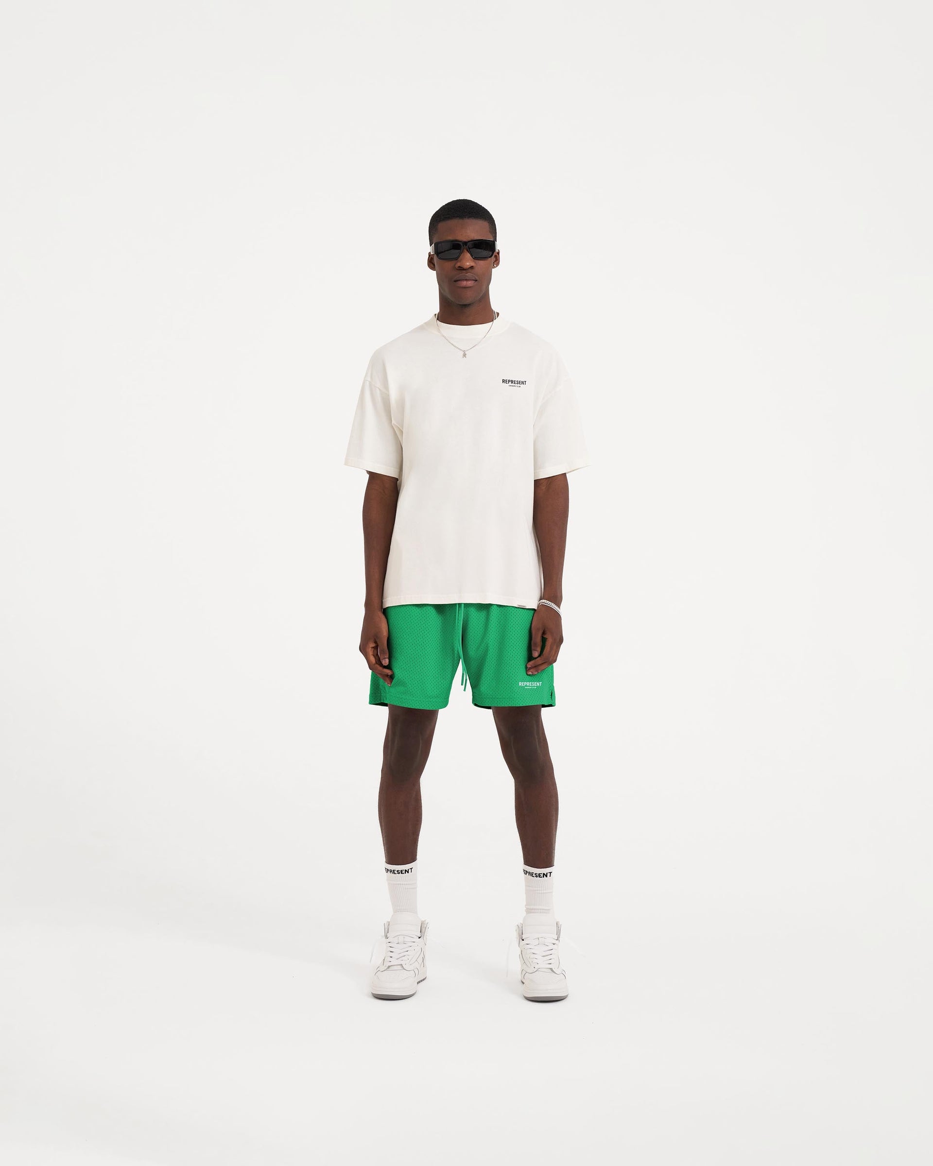 Island Green Mesh Shorts | Owners' Club | REPRESENT CLO