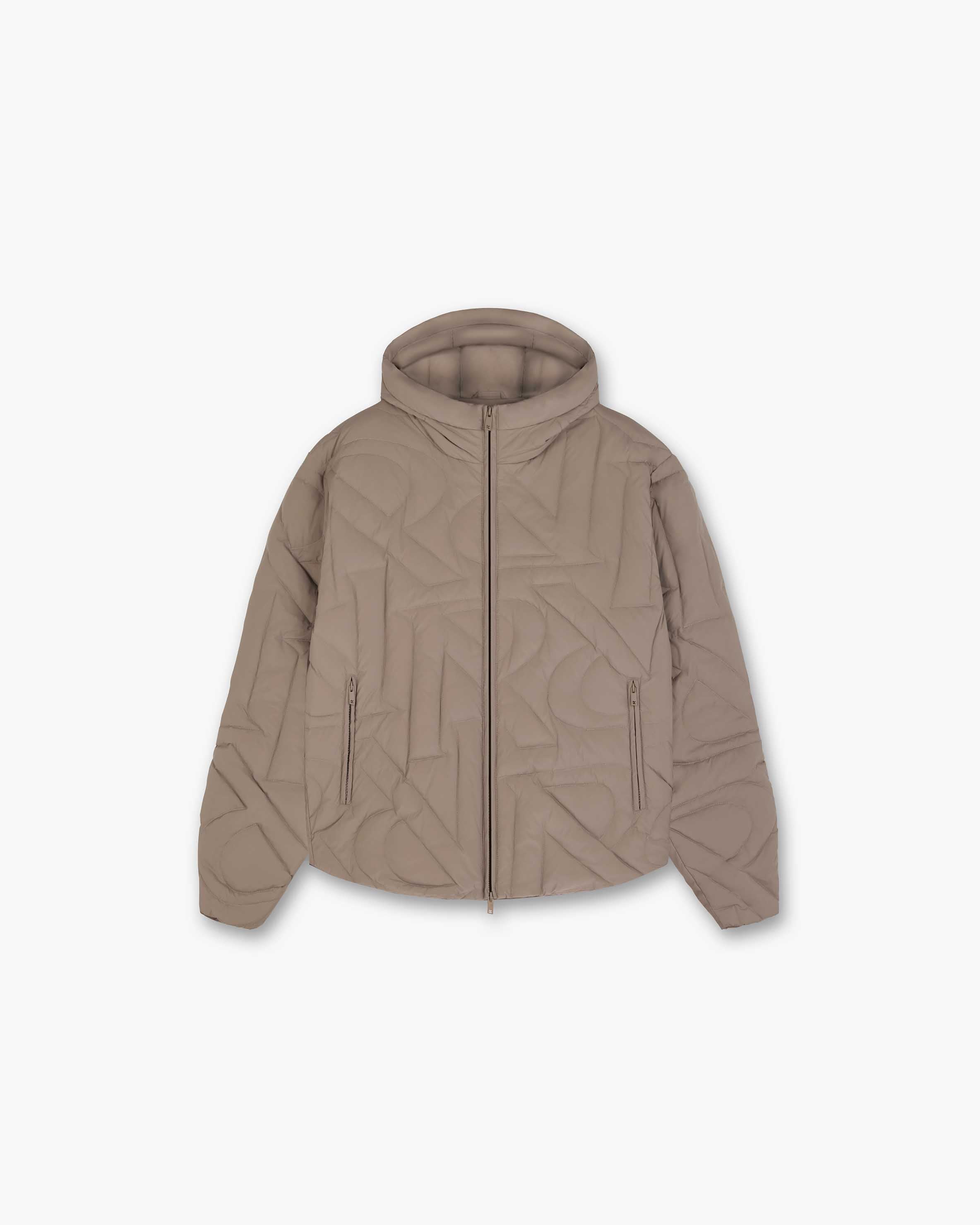 Initial Lightweight Hooded Jacket | Mushroom | REPRESENT CLO