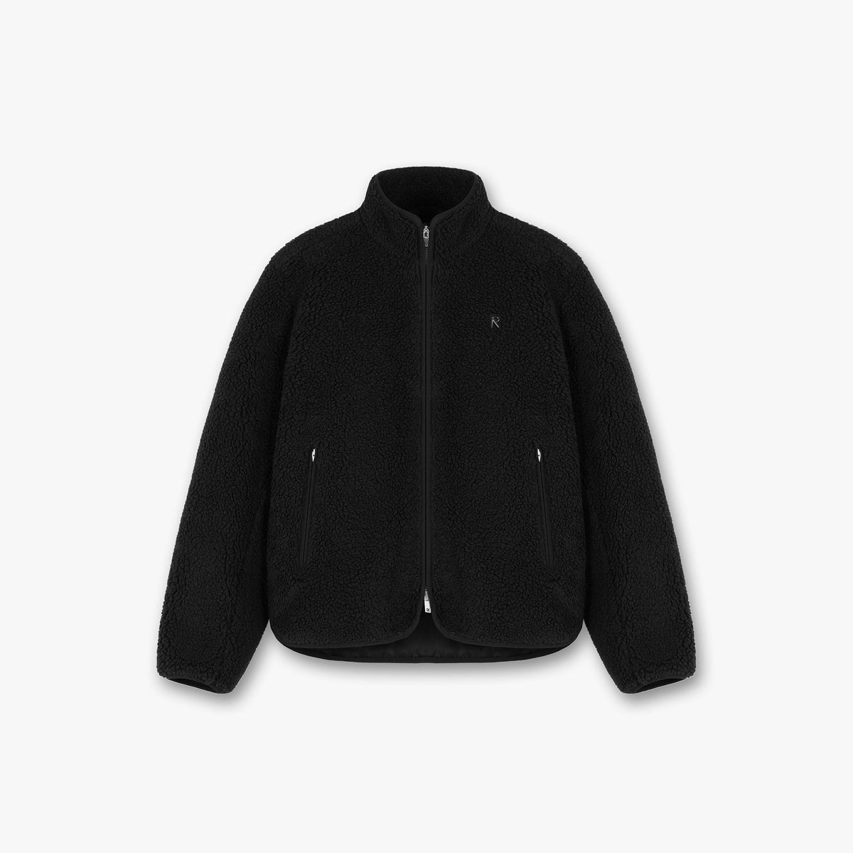 Fleece Zip Through | Black | REPRESENT CLO